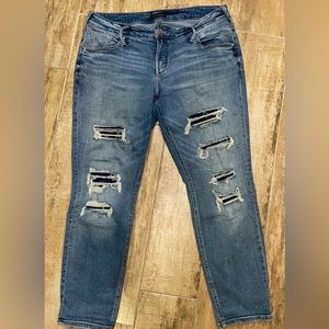 Silver jeans boyfriend cropped 34/27